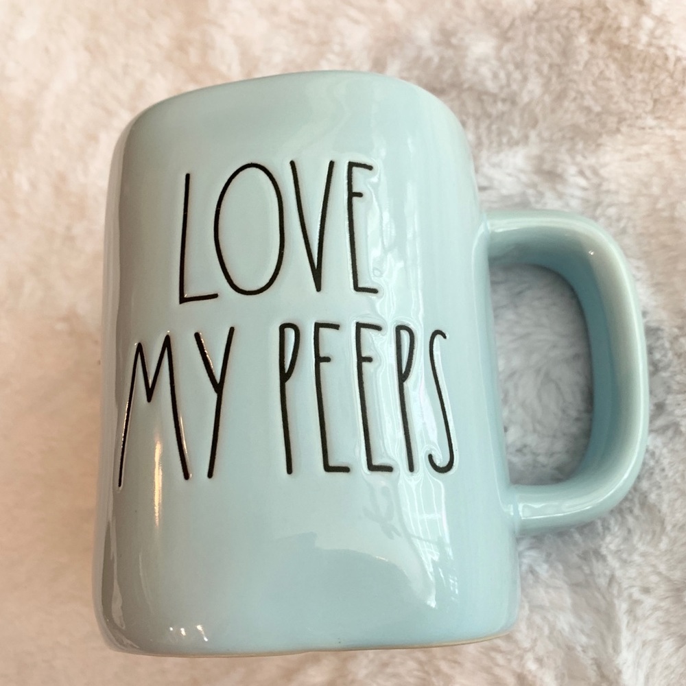 Rae Dunn “Love my Peeps” Light Blue Easter Coffee Tea Mug